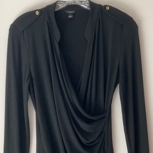 Ann Taylor draped/ruched crossover top
